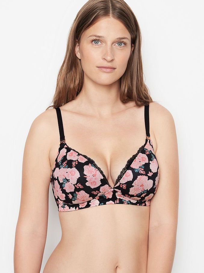 Black In Full Bloom Smooth Lightly Lined Non Wired Nursing Bra (Q00276) | £20