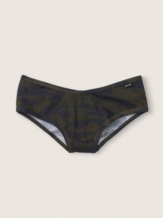 Carbide Camo Green Cotton Cheeky Knickers (Q00854) | £3