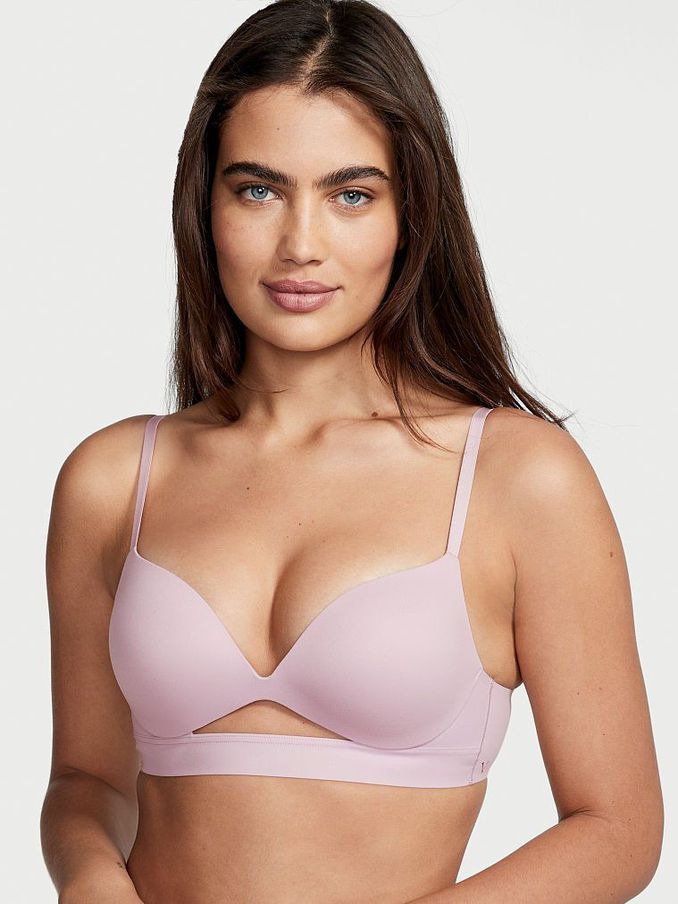 Pastel Lavender Purple Smooth Non Wired Push Up Bra (Q01463) | £20
