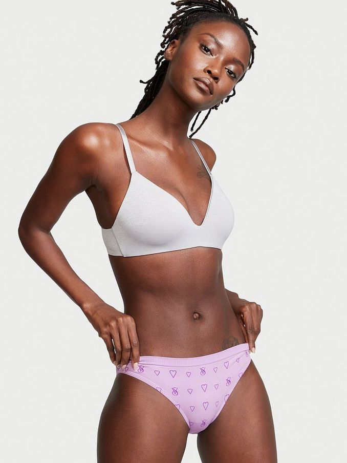 Unicorn Purple Seamless Heart Bikini Knickers (Q01560) | £4