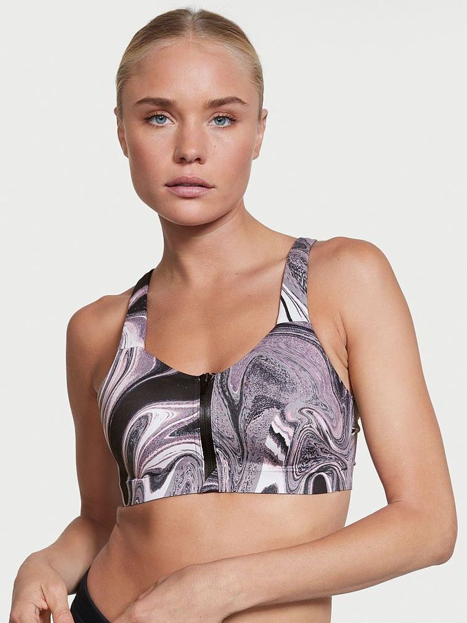 Onyx Marble Knockout Maximum Support FrontClose Sport Bra (Q03504) | £15