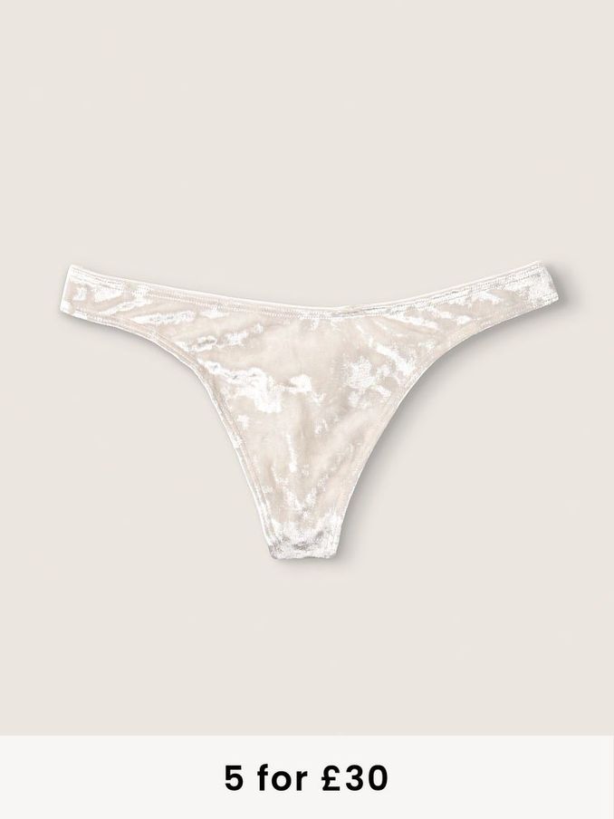 Vanilla Bean Velvet Thong (Q04524) | £4
