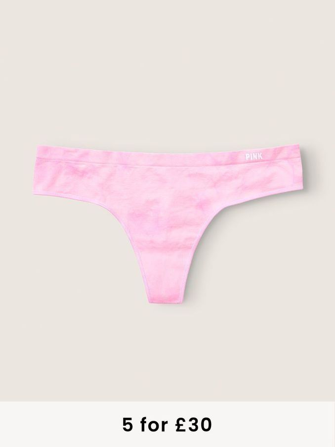 Tie Dye Horizon Pink Thong Knickers (Q05245) | £4