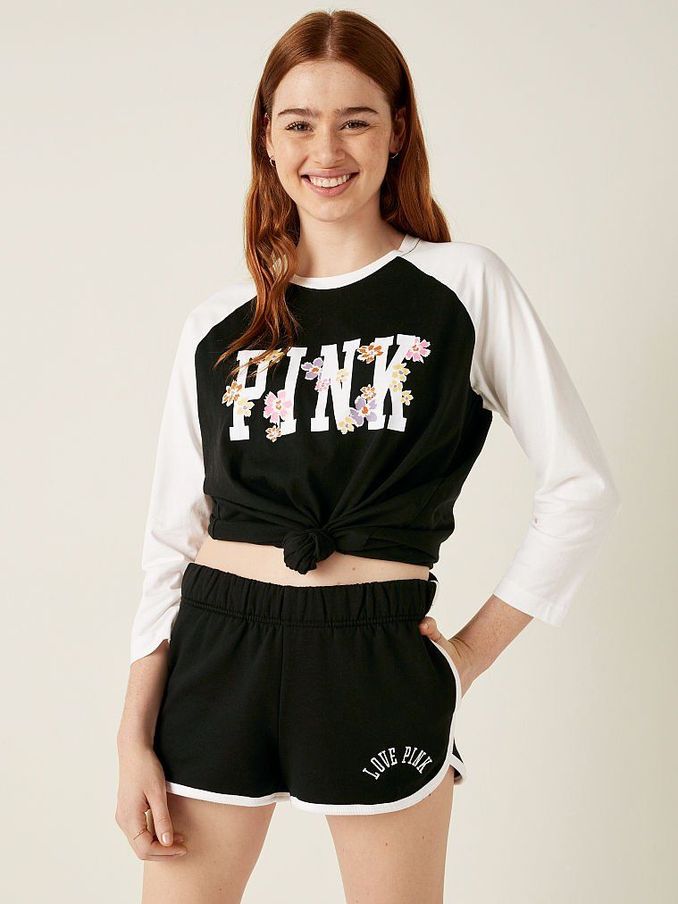 Pure Black Varsity Short (Q05816) | £12