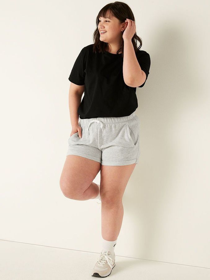 Heather Stone Grey Logo Lounge Short (Q05821) | £12