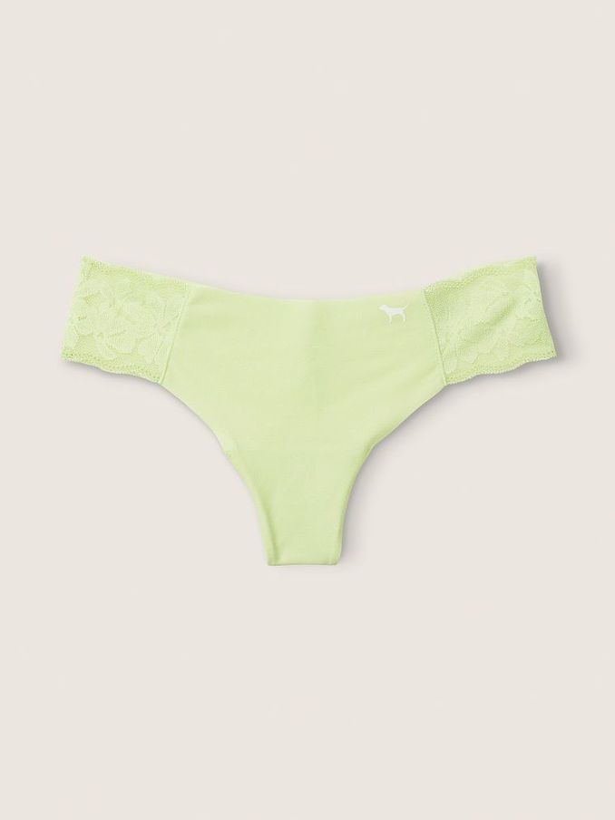 Icy Lime Green No Show Thong Knickers (Q06581) | £3