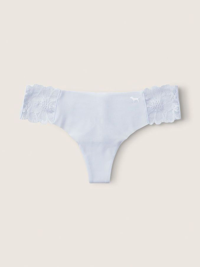 Arctic Ice Blue No Show Thong Knickers (Q06605) | £4