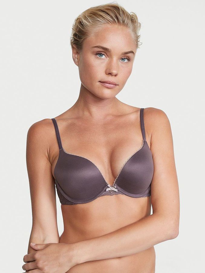 Tornado Grey Lace Trim Push Up Bra (Q07349) | £15