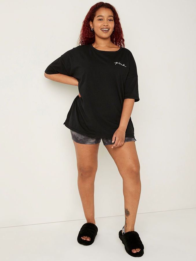 Black Thermal Short Sleeve Pyjamas (Q07812) | £20