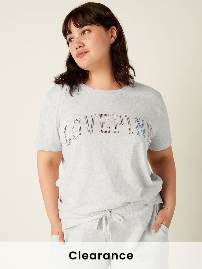 Heather Stone Grey Rainbow Shine Campus Short Sleeve T-Shirt (Q08352) | £10