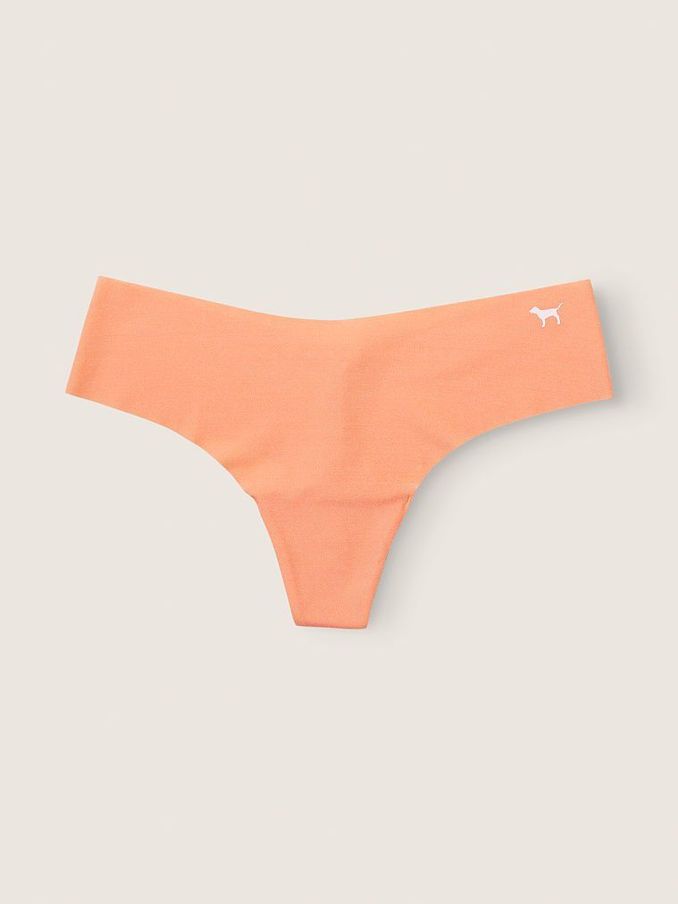 Coral Cream Orange No Show Thong Knickers (Q09124) | £3