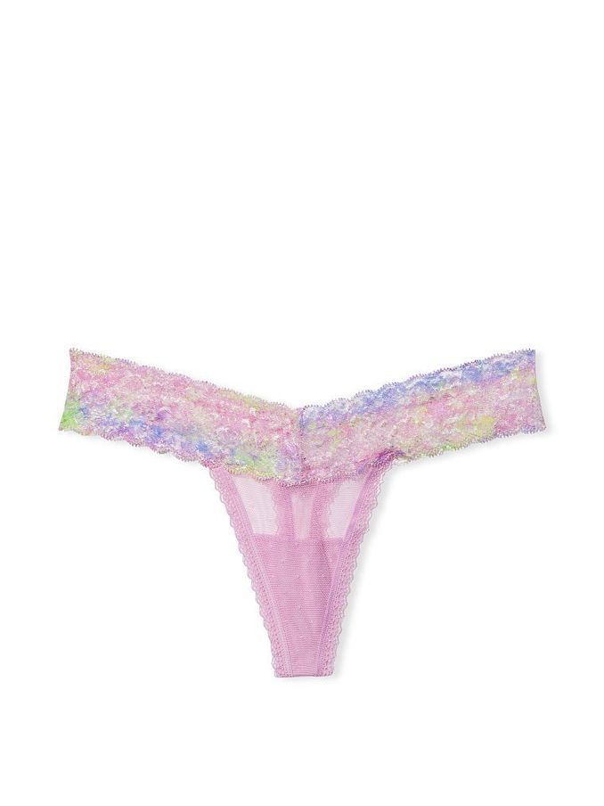 Violet Muse Purple Ombre Floral Lace Thong Panty (Q09367) | £3