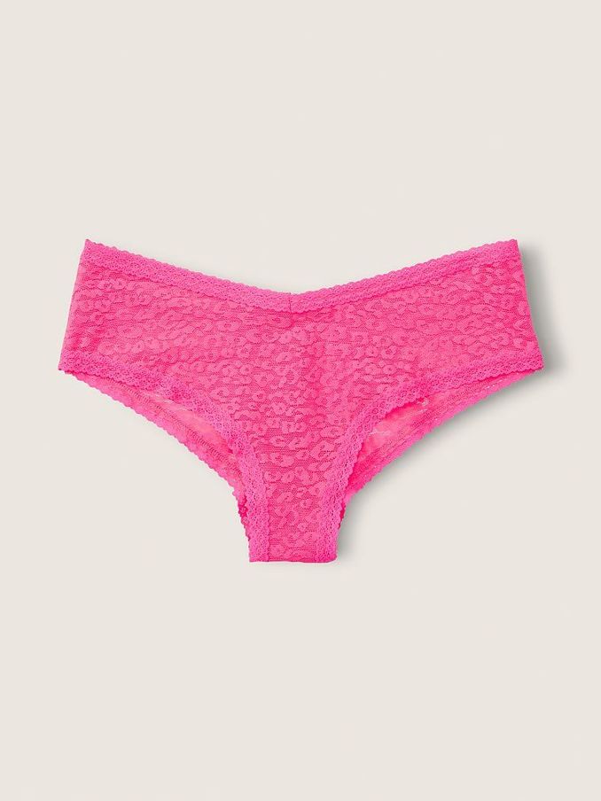 Capri Pink Lace Logo Cheeky Knickers (Q09374) | £3