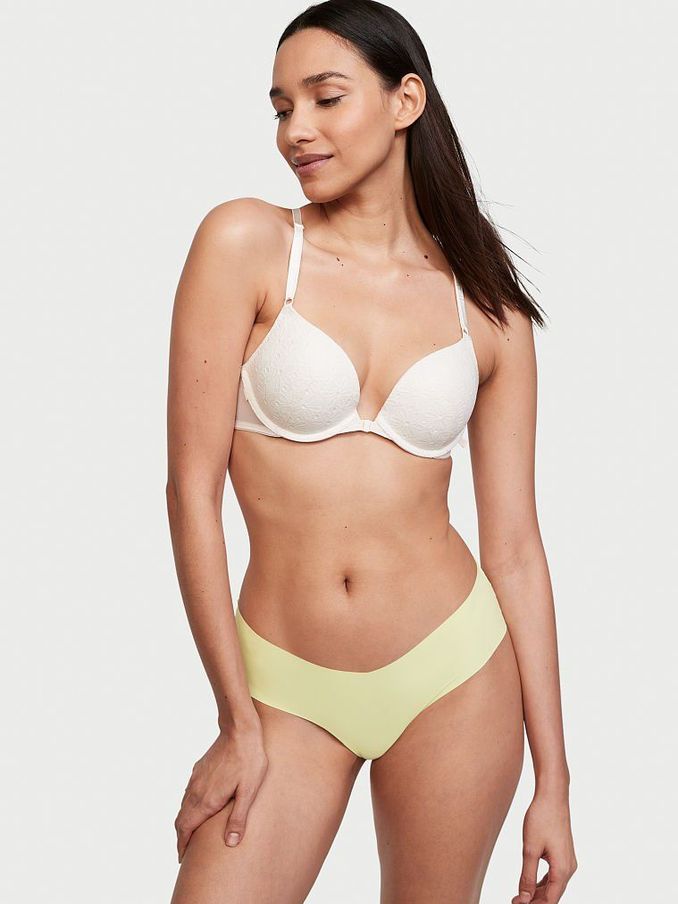 Iced Olive Green Lace No Show Cheeky Knickers (Q09696) | £3
