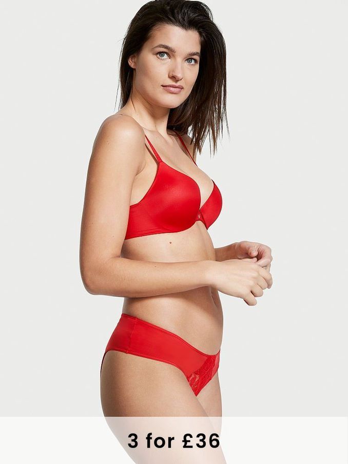 Lipstick Lace Ouvert Cheeky Panty (Q09699) | £5
