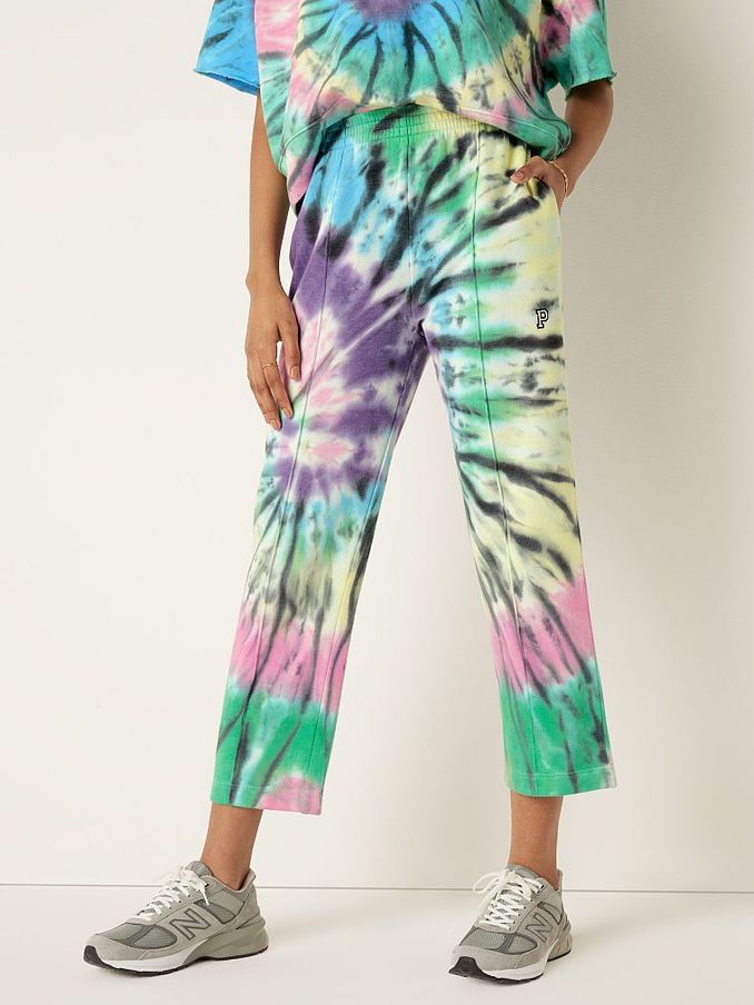 Tie Dye Green Track Ankle Sweatpant (Q11519) | £10