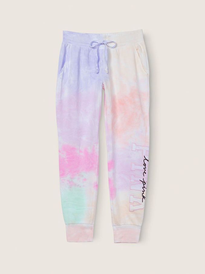 Freya Tie Dye Double Logo Fleece Joggers (Q11553) | £20