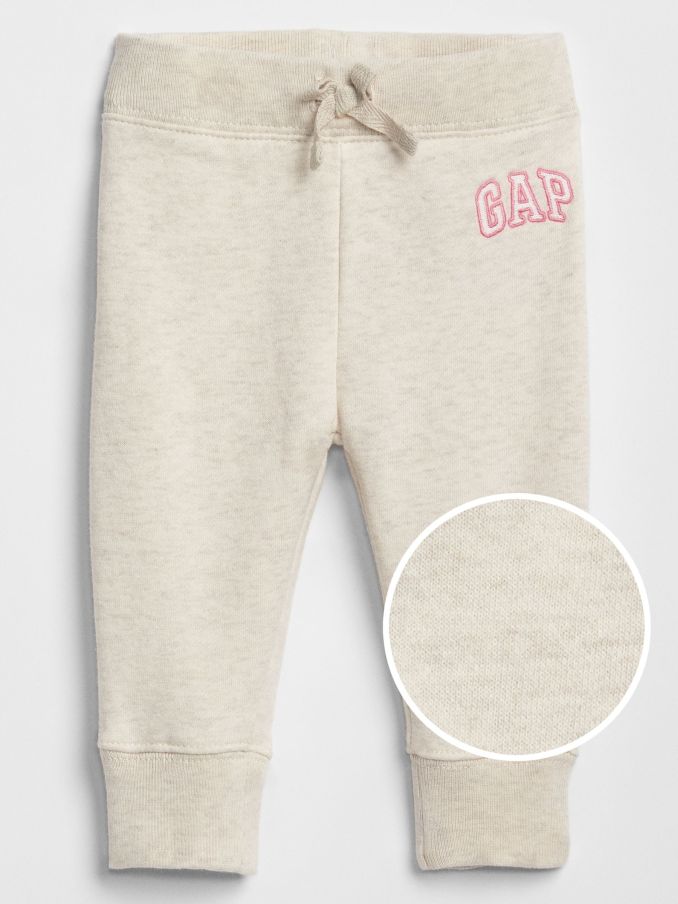 Cream Logo Fleece-Lined Joggers (Newborn-5yrs) (Q13374) | £15