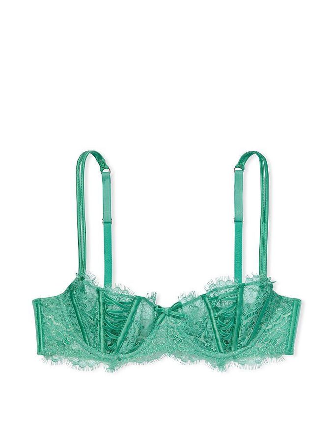 Sea Glass Green Lace Unlined Balcony Bra (Q13903) | £15