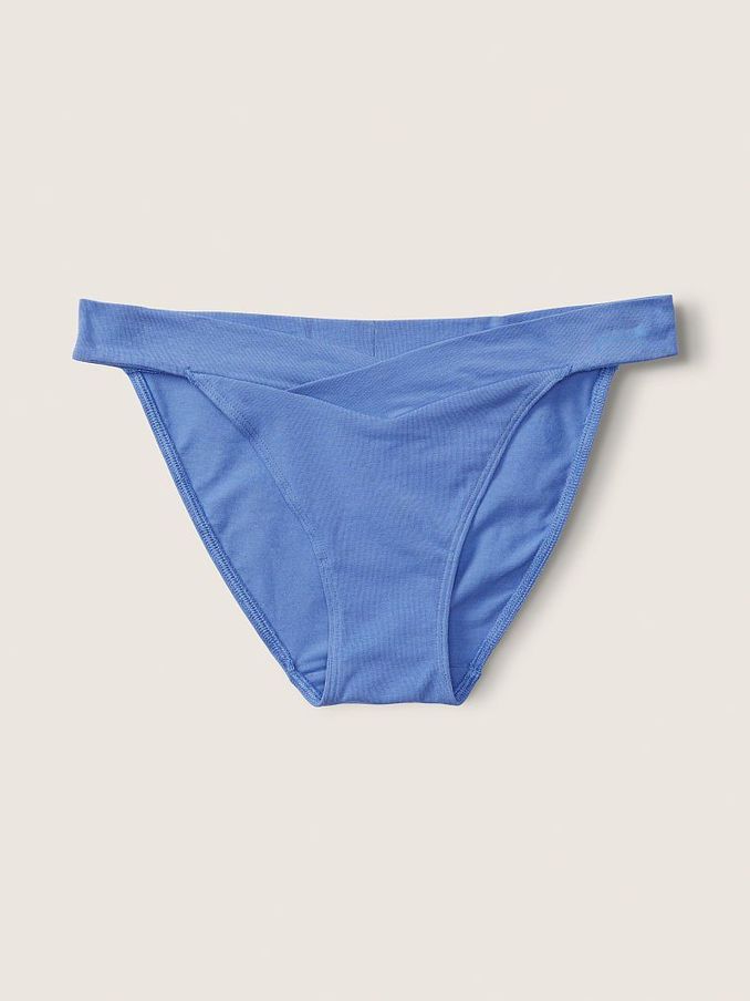 Blue Dawn Crossover Cotton Bikini Knickers (Q13913) | £3