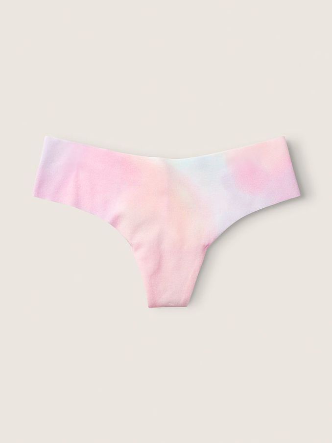 Tie Dye Daisy Pink No Show Thong Knickers (Q13921) | £4