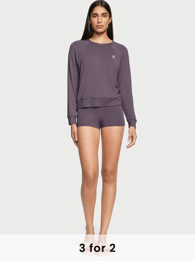 Tornado Modal Terry Crewneck Short Set (Q13940) | £30