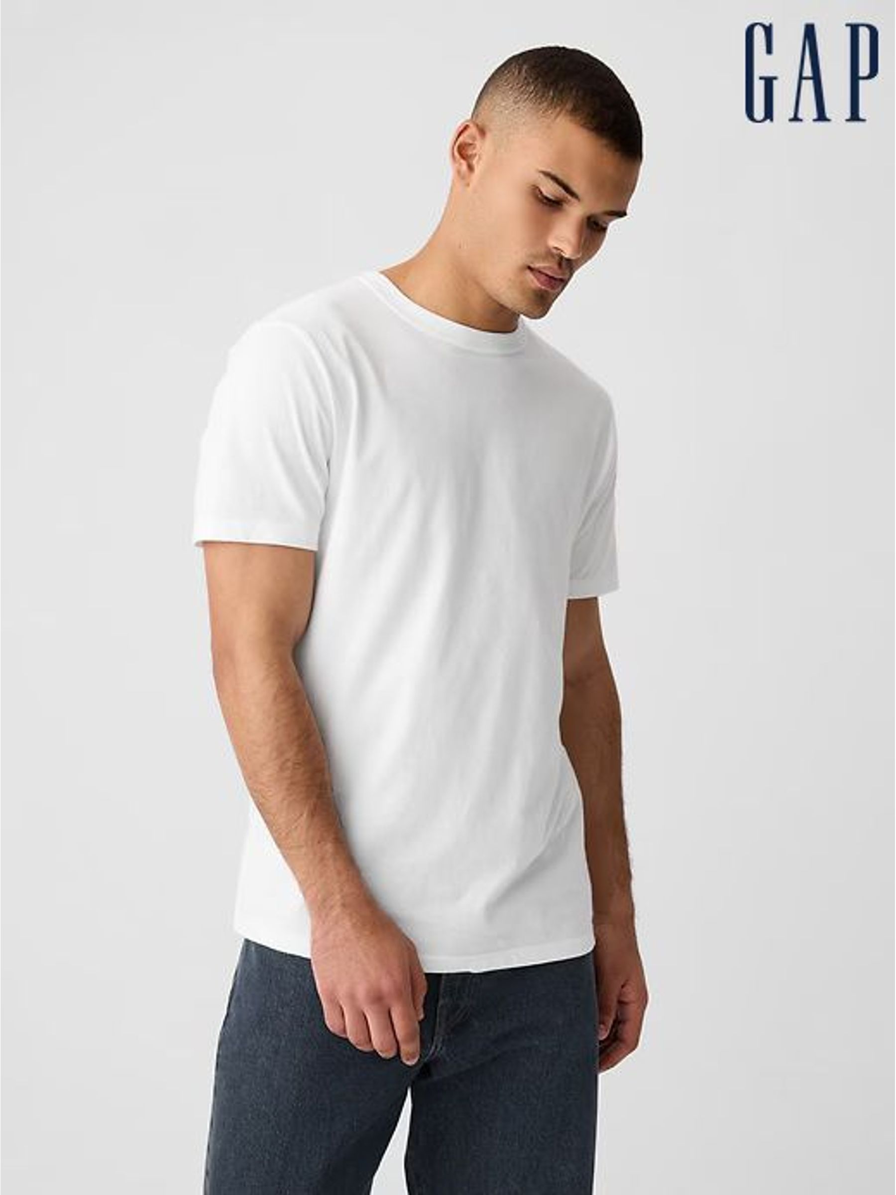 White Short Sleeve Everyday 100% Cotton Crew Neck T-Shirt (Q14064) | £12