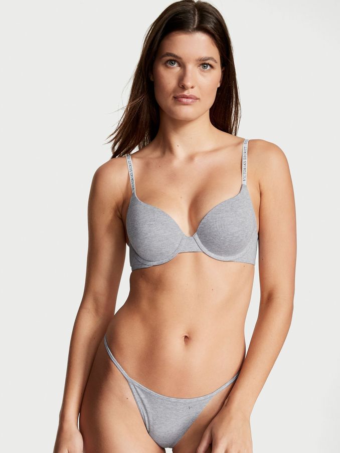 Grey Strap Full Cup Push Up Bra (Q15067) | £35