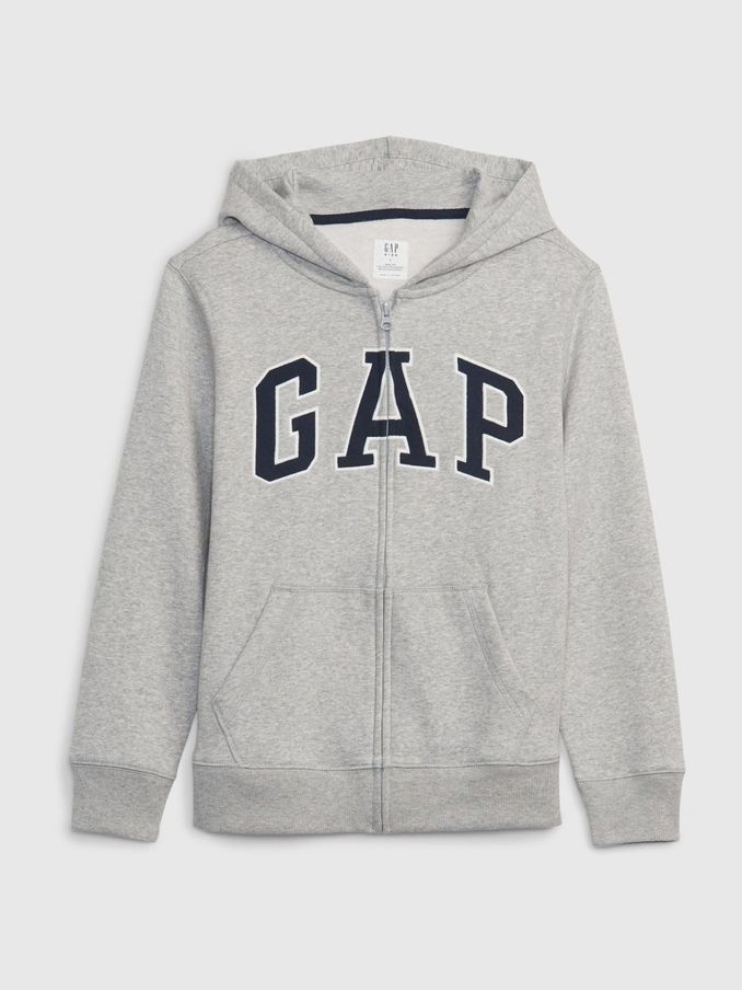 Grey Logo Zip Up Hoodie (4-13yrs) (Q16559) | £25