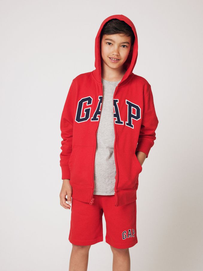 Red Logo Zip Up Hoodie (4-13yrs) (Q16560) | £25