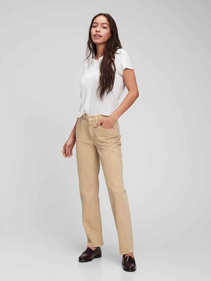 Beige Mid Rise '90s Loose Fit Jeans (Q17601) | £8