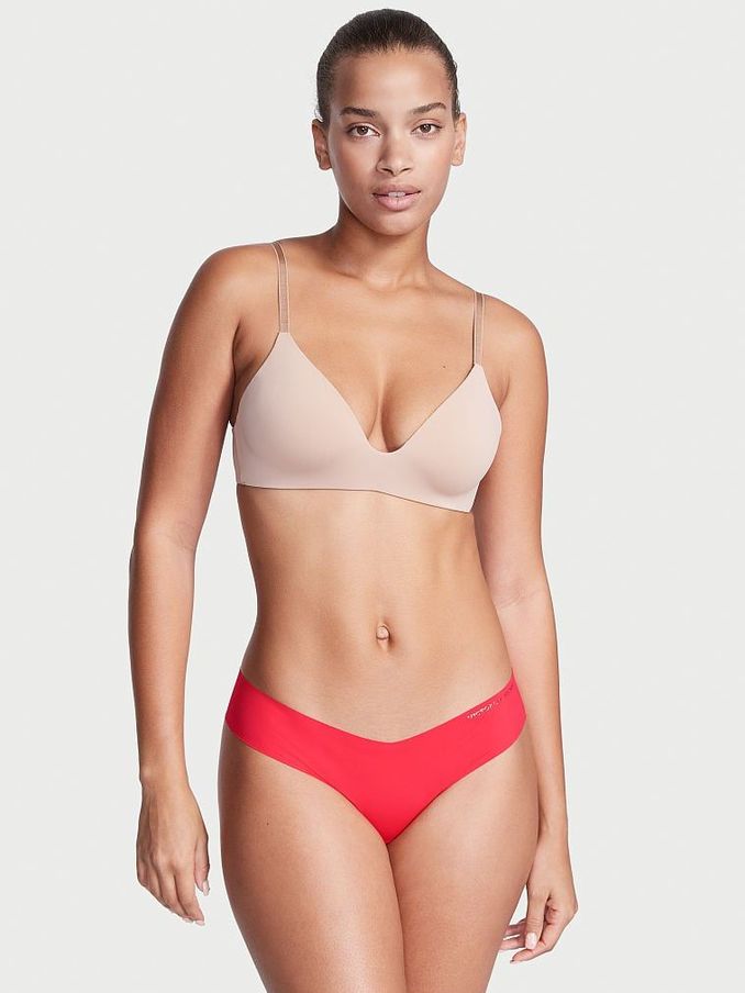Wild Strawberry Pink Thong No-Show Knickers (Q20052) | £6