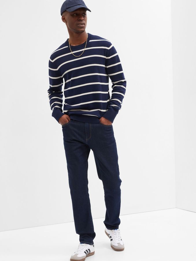 Dark Indigo Blue Slim Fit Comfort Stretch Soft Jeans (Q21073) | £50