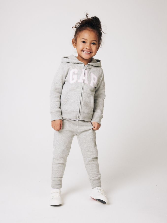 Light Grey Logo Fleece-Lined Joggers (Newborn-5yrs) (Q21607) | £15