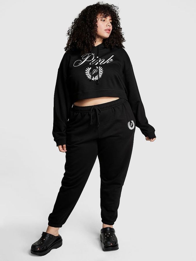 Pure Black Fleece Cuffed Jogger (Q22659) | £19