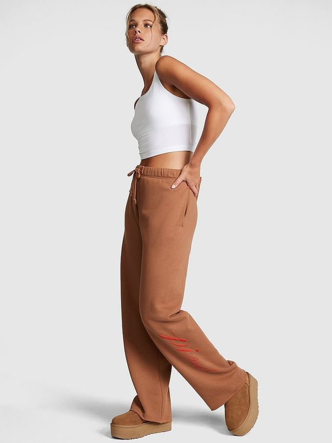 Caramel Kiss Brown Wide Leg Jogger (Q22675) | £19
