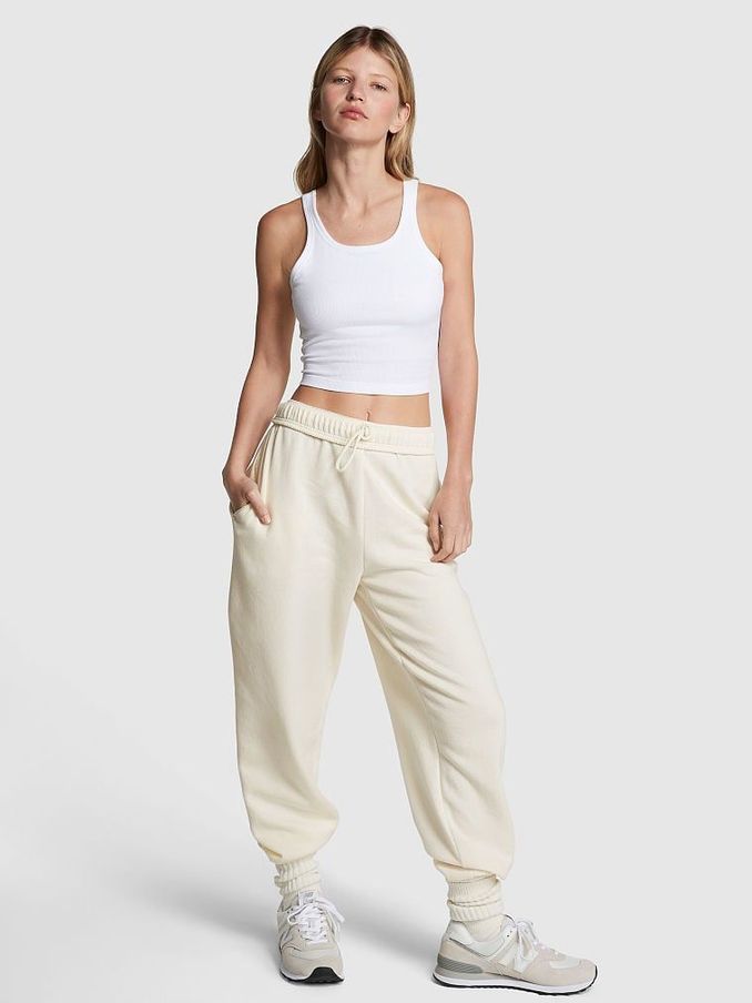 Creamer Beige Fleece Cuffed Jogger (Q22679) | £19