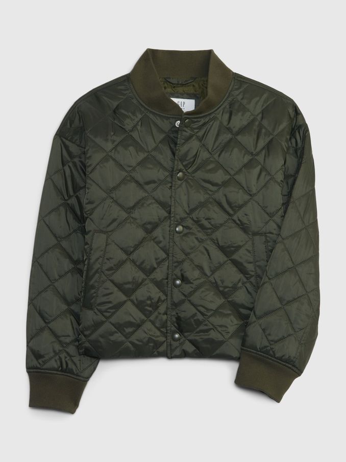 Green Lightweight Quilted Puffer Jacket (4-13yrs) (Q23350) | £19
