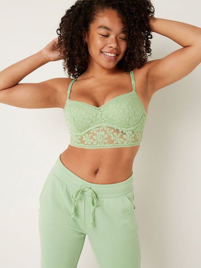 Soft Jade Purple Lace Wired Push Up Bralette (Q23568) | £14