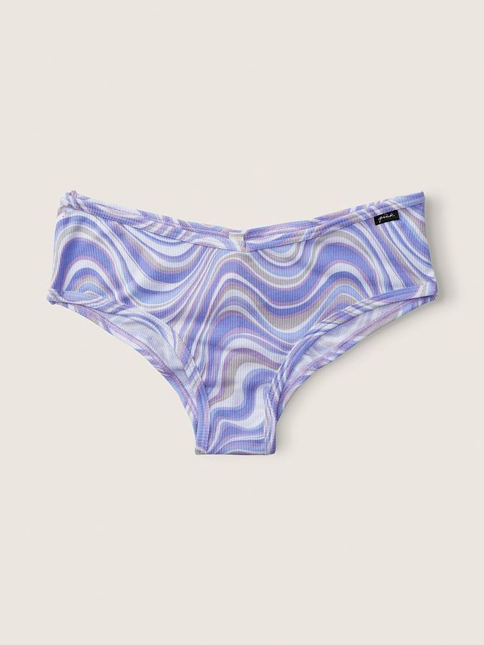 Water Park Marble Print Cotton Thong Knickers (Q24083) | £3