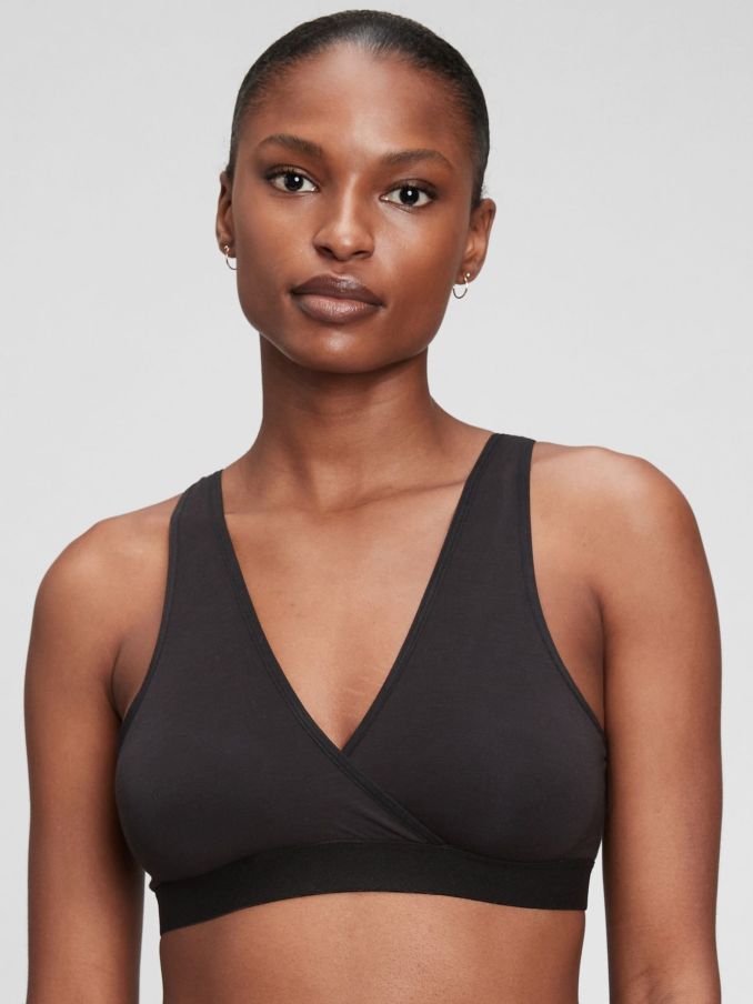 Black Maternity Nursing Lounge Bralette (Q25721) | £6