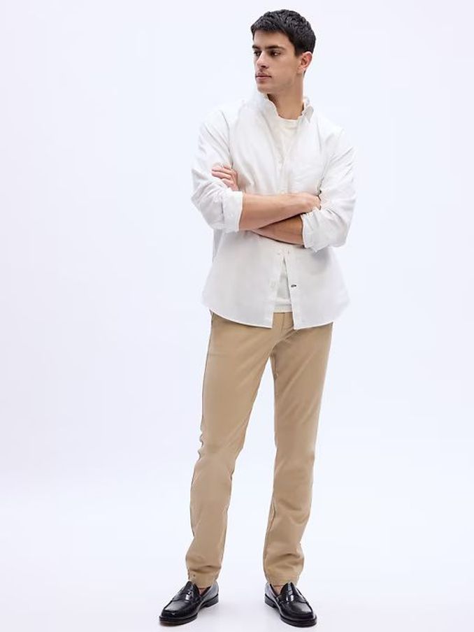 Beige Skinny Fit Stretch Essential Chino Trousers (Q28320) | £40