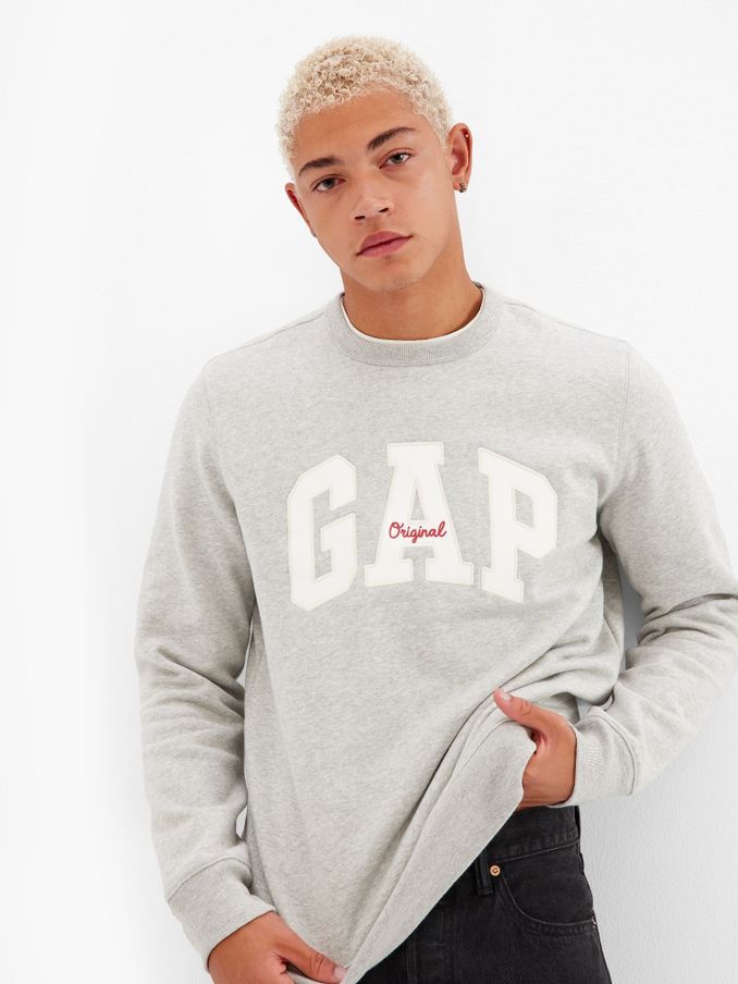 Grey Original Logo Crew Neck Jumper (Q28321) | £30