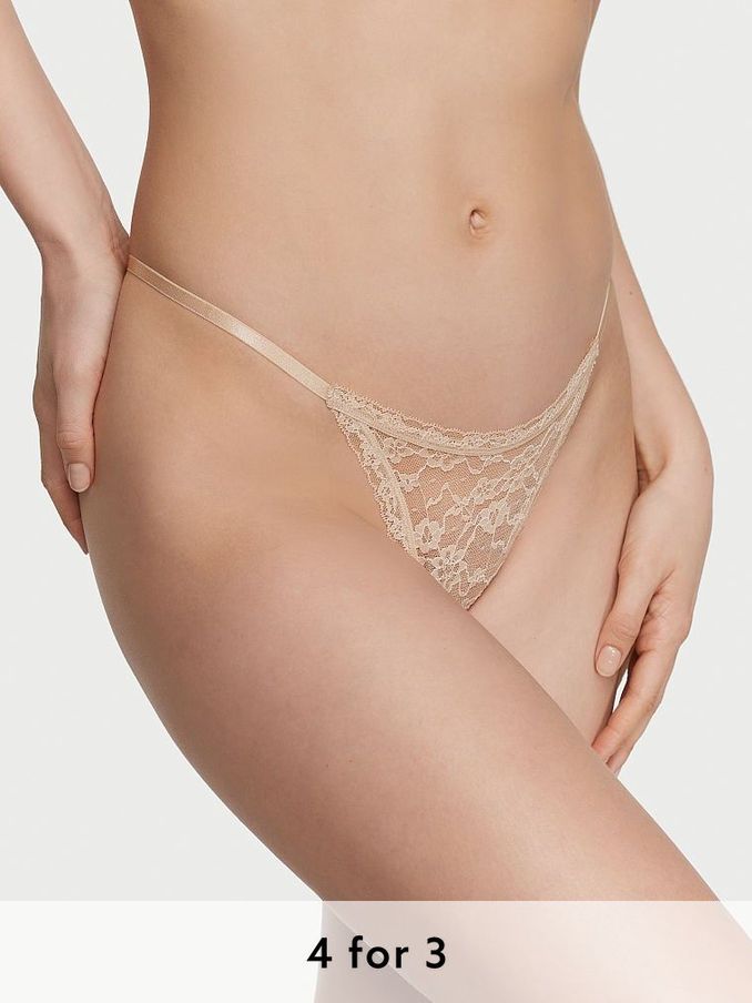 Marzipan Nude Thong Knickers (Q28789) | £9