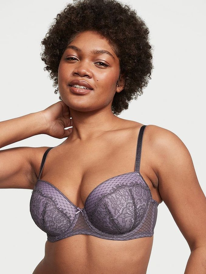 Tornado Purple Lace Lightly Lined Demi Bra (Q28790) | £19