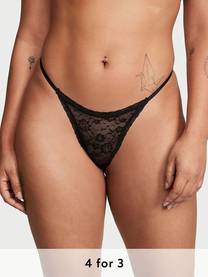 Black Thong Knickers (Q28791) | £9