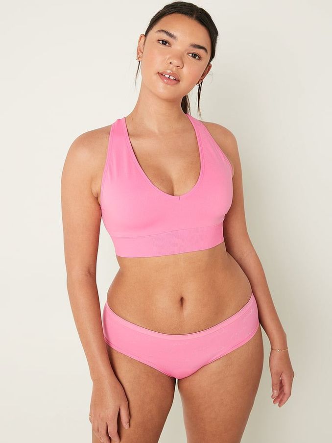 Dreamy Pink Seamless Plunge Bralette (Q29315) | £14
