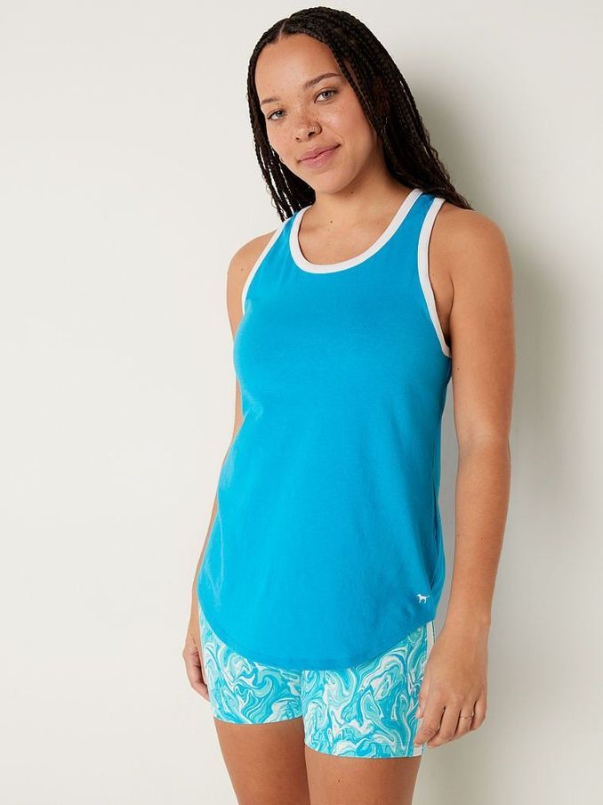 Bright Marine Blue Everyday Ringer Tank (Q33674) | £14