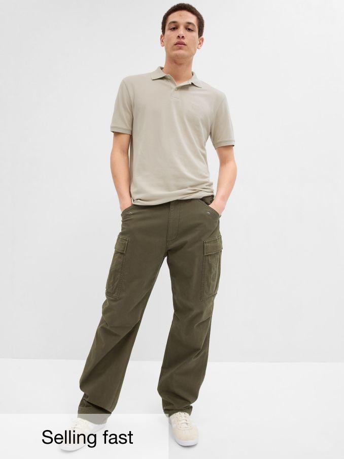 Beige Pique Logo 100% Cotton Short Sleeve Polo Shirt (Q34259) | £20