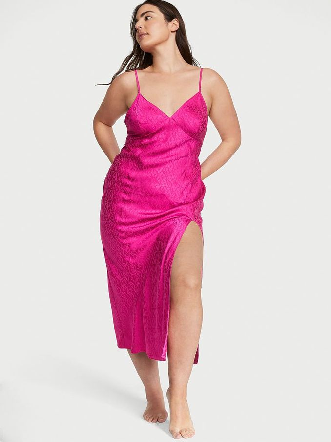 Fuchsia Frenzy Pink Lace Icon Slip Dress (Q34970) | £34